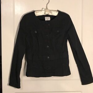 Elle Women's Classic Black Jean Jacket Size Small